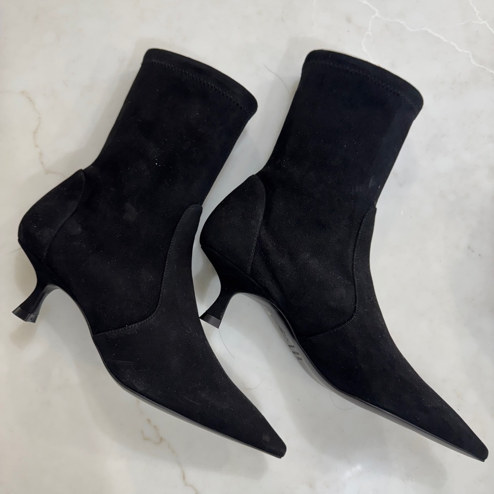 Stuart Weitzman Black Heeled Boots